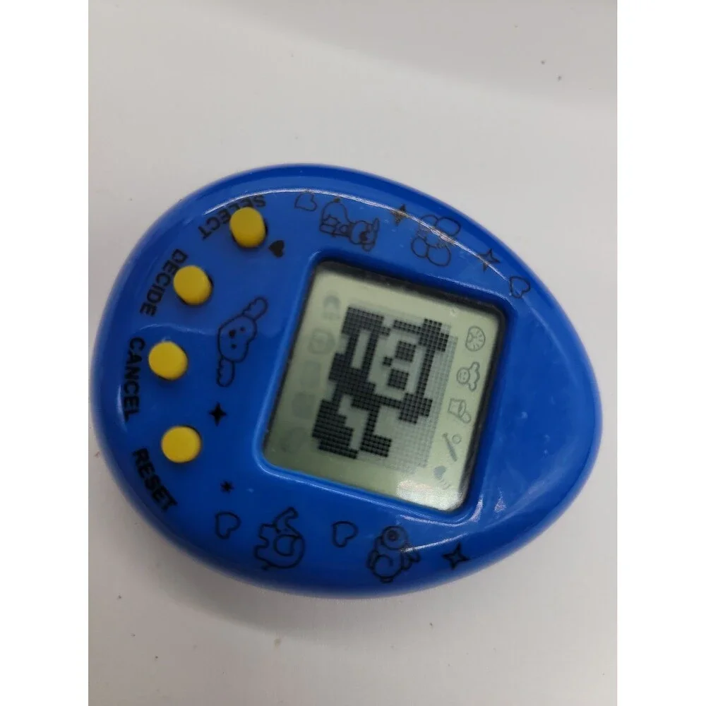 Retro 168-in-1 Virtual Pet Handheld Digital Game Blue Yellow - Tested Works